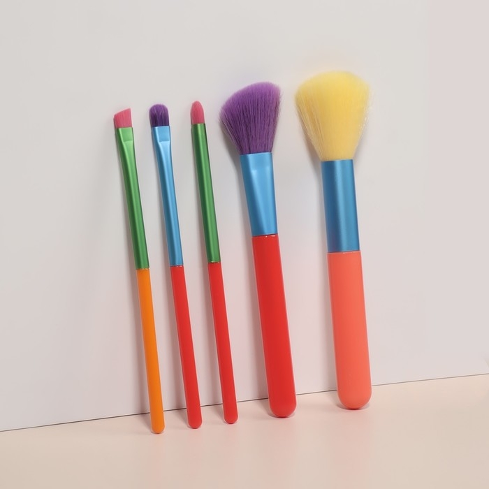 Набор кистей для макияжа «PENCIL», 5 предметов, разноцветные Набор кистей для макияжа «PENCIL», 5 предметов, разноцветные