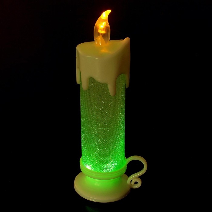 Свеча светодиодная &laquo;Подсвечник&raquo;, переливается разными цветами, цвет белый