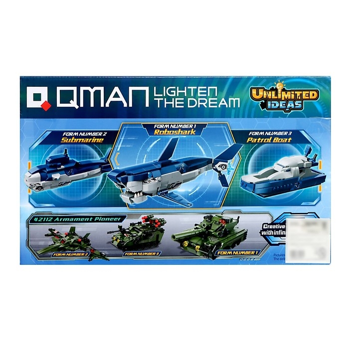 Конструктор Безграничные Идеи «Акула», 3 в 1, 237 деталей Конструктор Безграничные Идеи «Акула», 3 в 1, 237 деталей