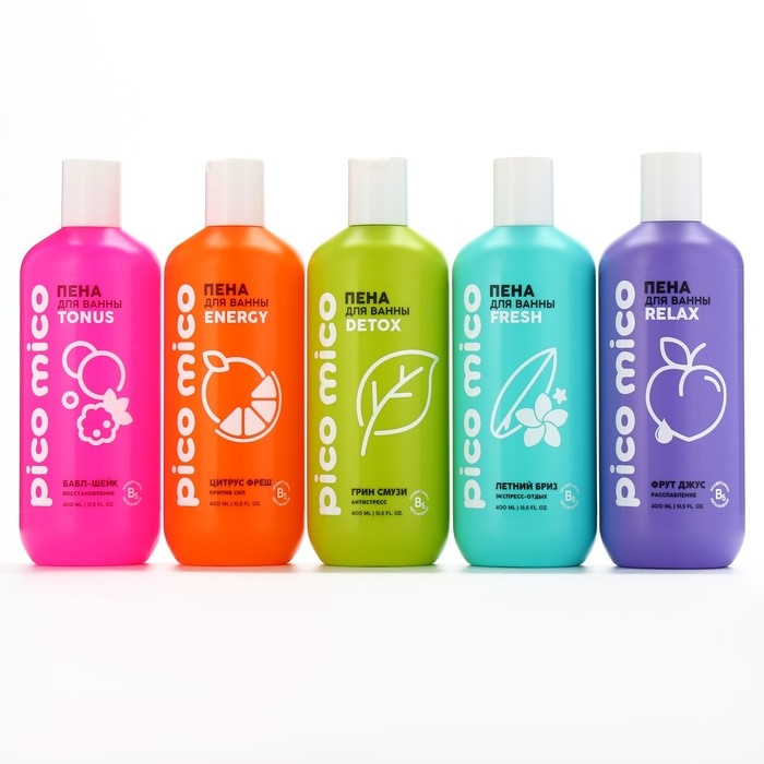Пена для ванны, расслабление, 400 мл, аромат фрут-джус, PICO MICO