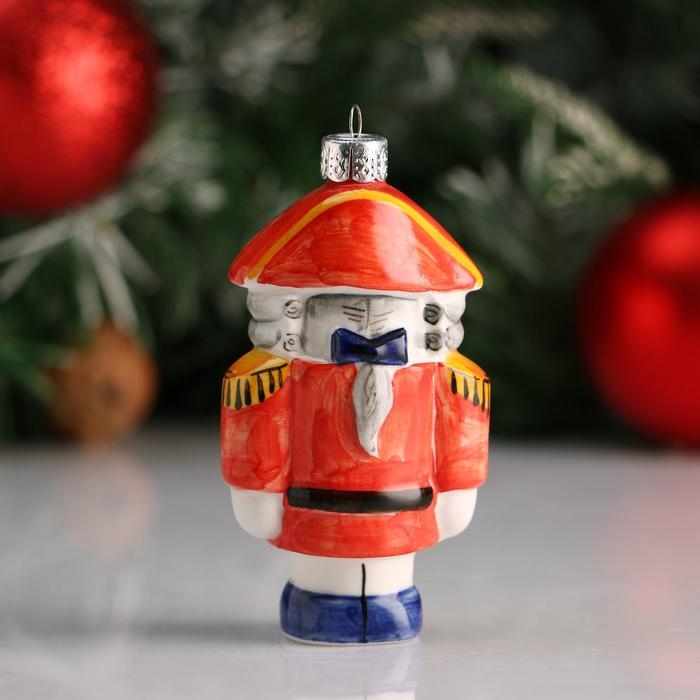 Ёлочная игрушка Ёлочная игрушка "Щелкунчик", фарфор,