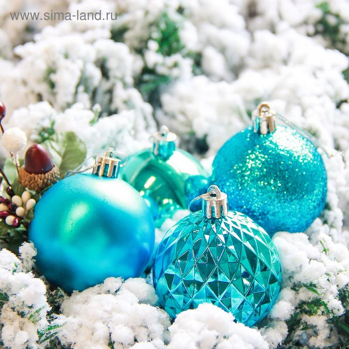 Набор шаров пластик d-6 см, 20 шт Набор шаров пластик d-6 см, 20 шт "Нобиле"