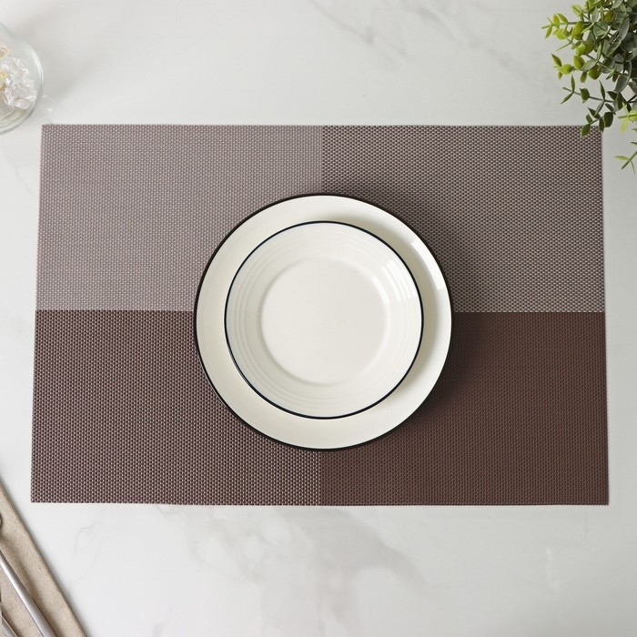 Салфетка сервировочная на стол «Настроение», 45×30 см, цвет коричневый