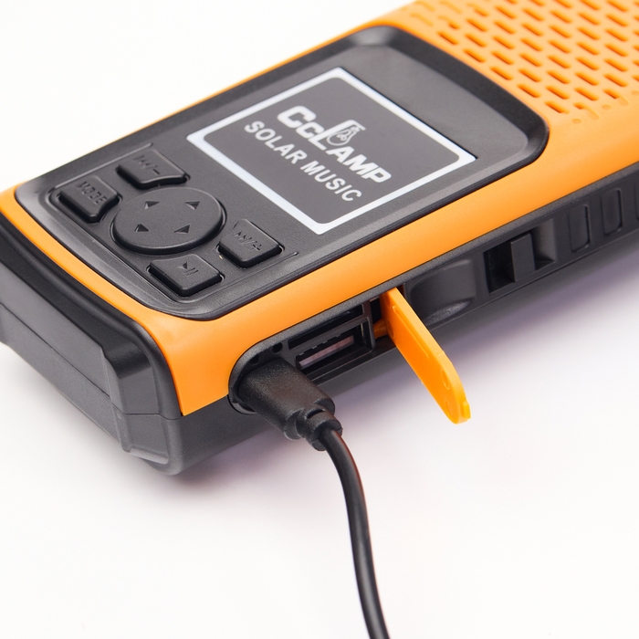 Фонарь аккумуляторный, 1500 мАч, радио, колонка, с солнечной батареей, оранжевый Фонарь аккумуляторный, 1500 мАч, радио, колонка, с солнечной батареей, оранжевый
