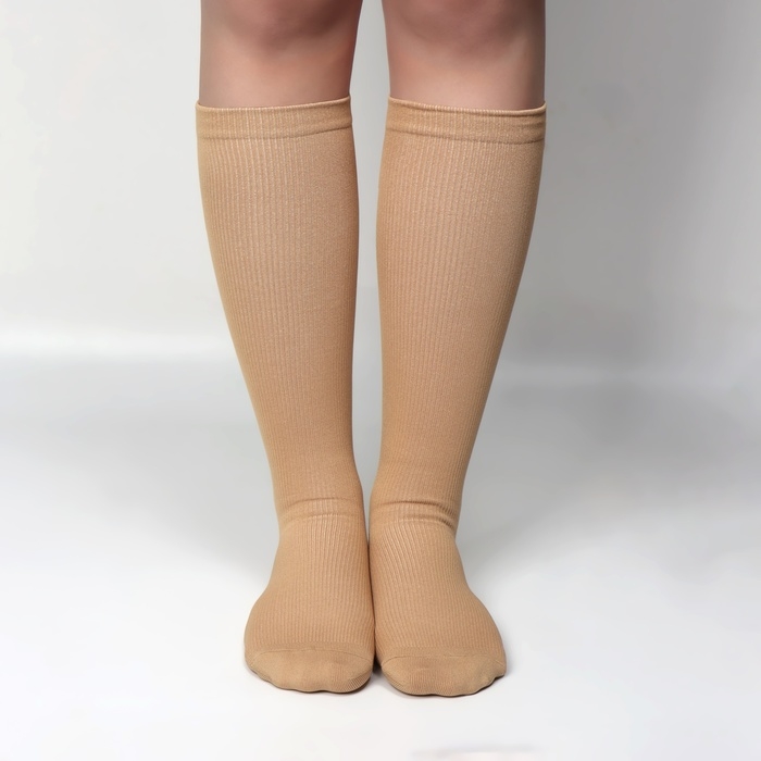 Гольфы утягивающие, универсальные, M р-р, пара, цвет бежевый Гольфы утягивающие, универсальные, M р-р, пара, цвет бежевый