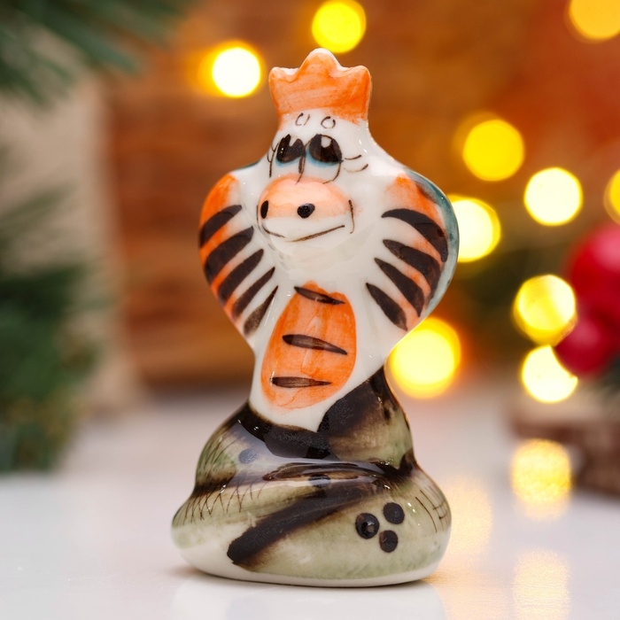 Сувенир Сувенир "Змея Королева" 8х5 см, гжель, цвет