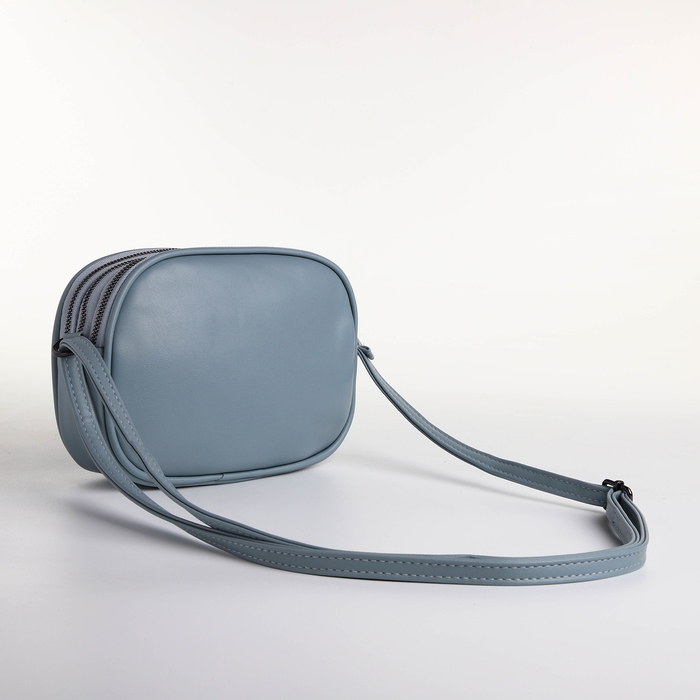 Сумка женская кросс-боди на молнии, цвет серо-синий Сумка женская кросс-боди на молнии, цвет серо-синий