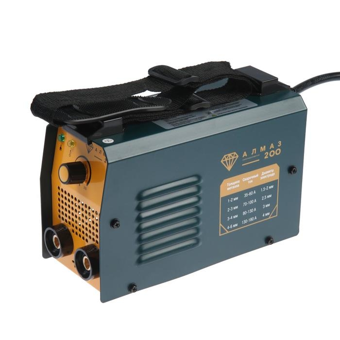 Сварочный аппарат инверторный  Сварочный аппарат инверторный "Алмаз 200", 220 В, 6000 Вт, 20-200 А, d=3 мм, Hot start