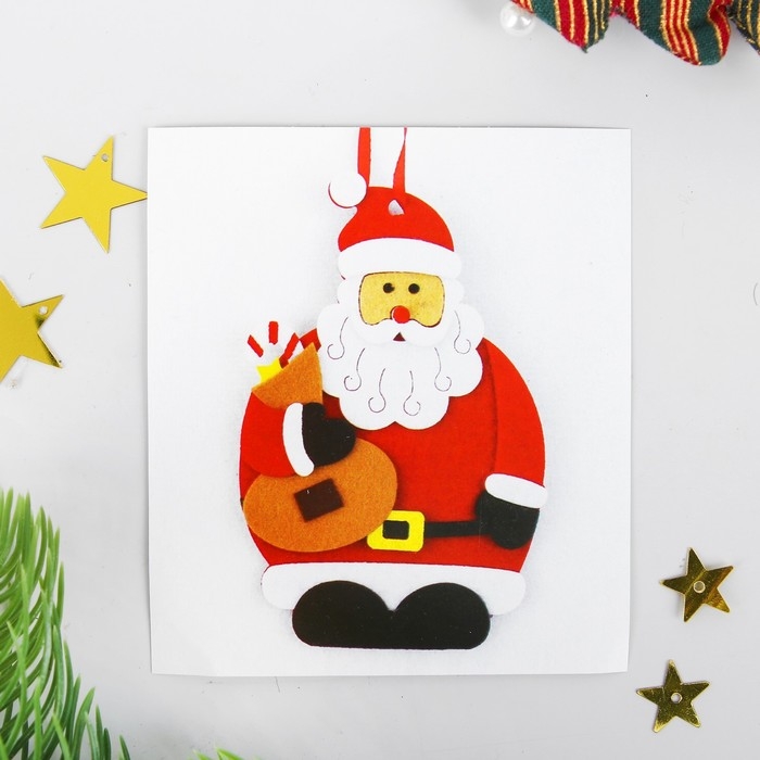 Набор для творчества - создай ёлочное украшение из фетра «Дедушка мороз» Набор для творчества - создай ёлочное украшение из фетра «Дедушка мороз»