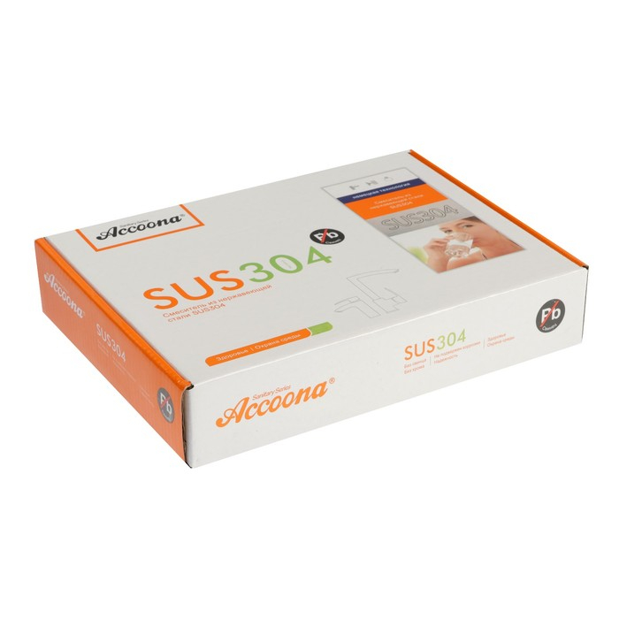 Смеситель для раковины Accoona A96201, 1-рычажный, картридж 35мм, h=18см, нерж.сталь Смеситель для раковины Accoona A96201, 1-рычажный, картридж 35мм, h=18см, нерж.сталь