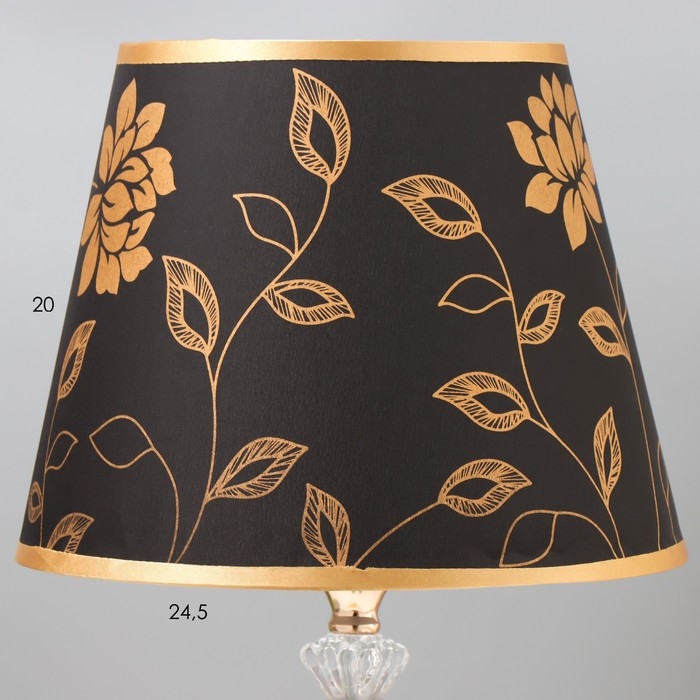 Настольная лампа Настольная лампа "Сабрина" Е27 40Вт черный 25х25х43 см RISALUX