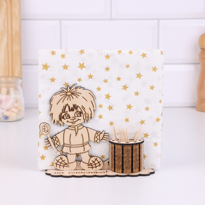 Салфетница с подставкой под зубочистки, 14 х 12 см Салфетница с подставкой под зубочистки, 14 х 12 см