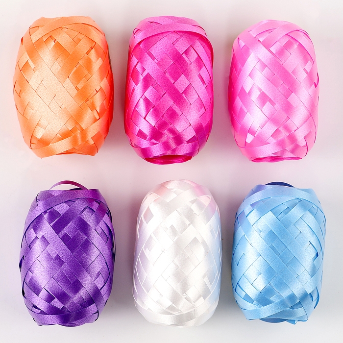 Набор декоративных лент, длина 10 м, цвет МИКС, набор 6 шт. Набор декоративных лент, длина 10 м, цвет МИКС, набор 6 шт.