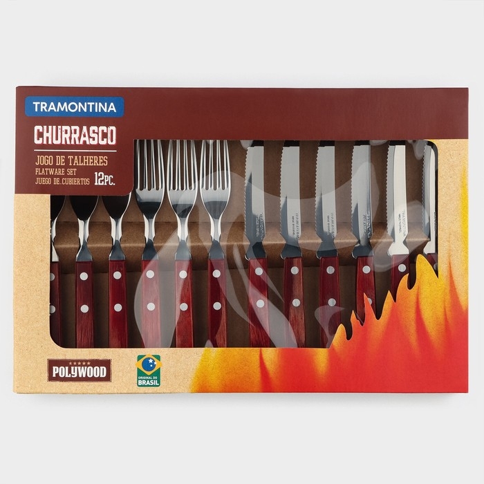 Набор столовых приборов Tramontina Polywood, 12 предметов Набор столовых приборов Tramontina Polywood, 12 предметов