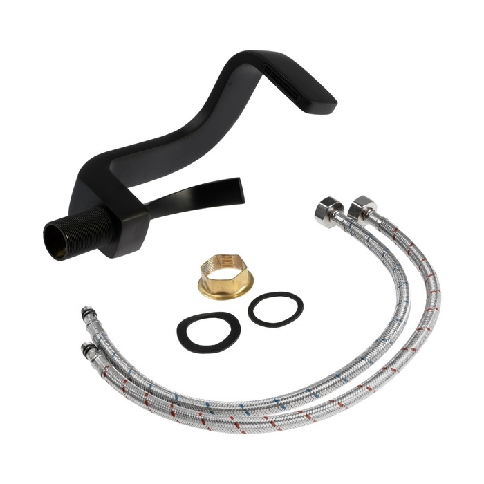 Смеситель для раковины ZEIN Z3811, дизайнерский, однорычажный, картридж 35 мм, черный Смеситель для раковины ZEIN Z3811, дизайнерский, однорычажный, картридж 35 мм, черный