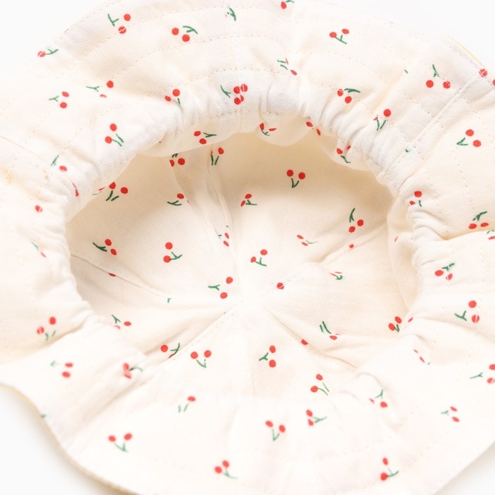 Панама детская MINAKU Панама детская MINAKU "Вишенка", цв, белый/желтый, р-р 46