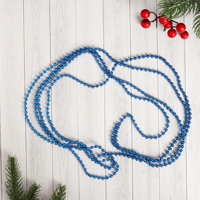 Бусы на ёлку 2,7 м d-5 мм Бусы на ёлку 2,7 м d-5 мм "Шарики" микс