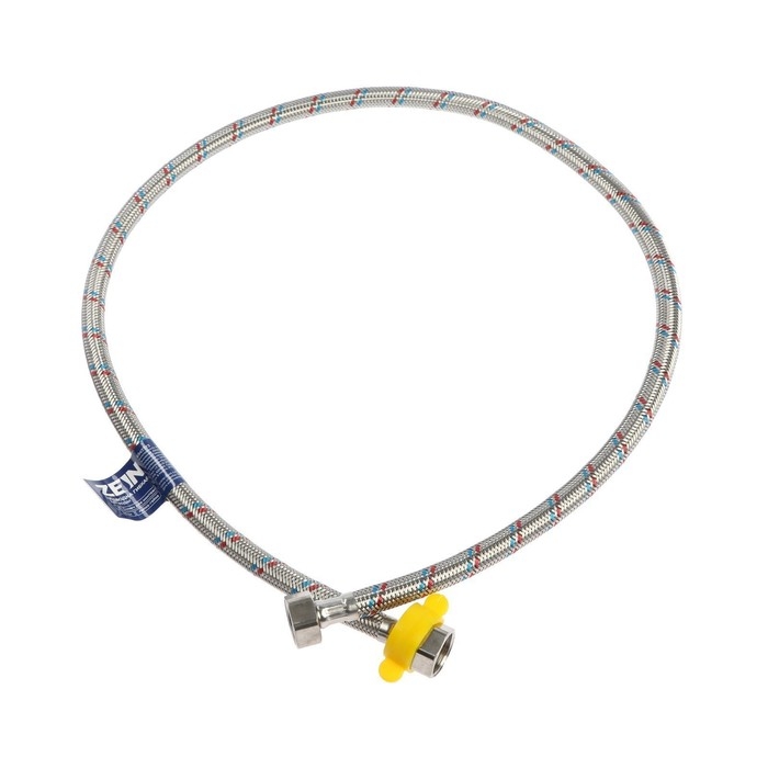 Подводка гибкая для воды ZEIN, 1/2", гайка-гайка, 100 см, с ключом для монтажа