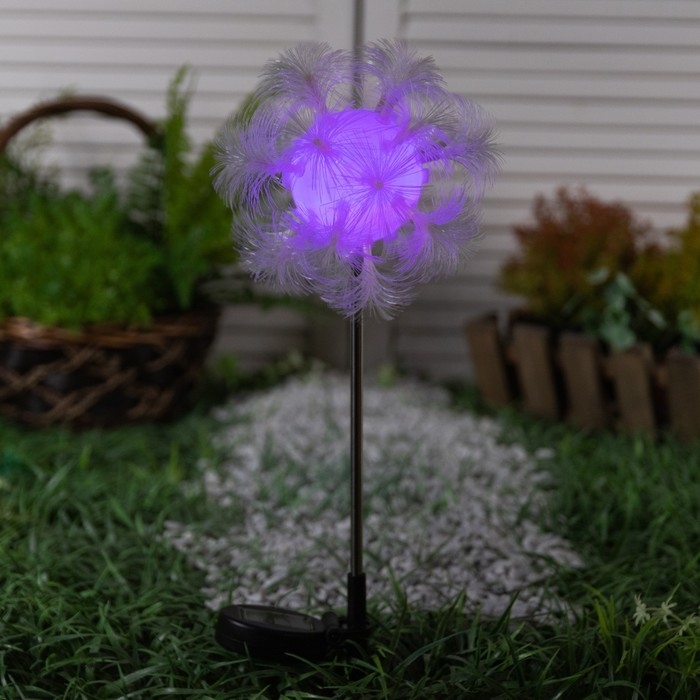 Садовый светильник на солнечной батарее «Клубок», 70 см, 1 LED, свечение мульти (RGB) Садовый светильник на солнечной батарее «Клубок», 70 см, 1 LED, свечение мульти (RGB)