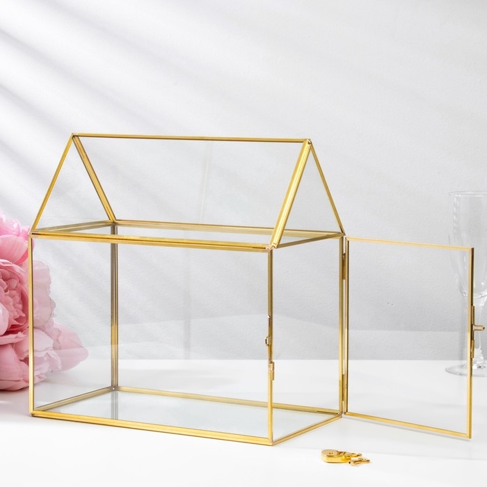 Свадебный банк Свадебный банк "Очаг", 25х14,5х24 см, стекло