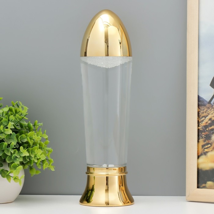 Лава-лампа Лава-лампа "Вихрь" LED от батареек 3хАА USB золото 7х7х28см