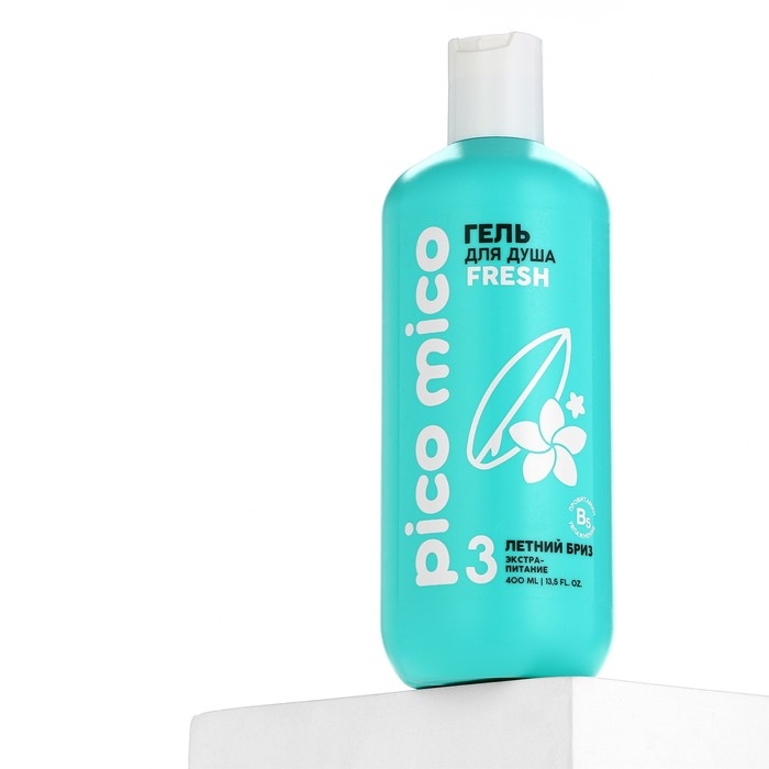 Гель для душа, экстра-питание, 400 мл, аромат летнего бриза, PICO MICO Гель для душа, экстра-питание, 400 мл, аромат летнего бриза, PICO MICO
