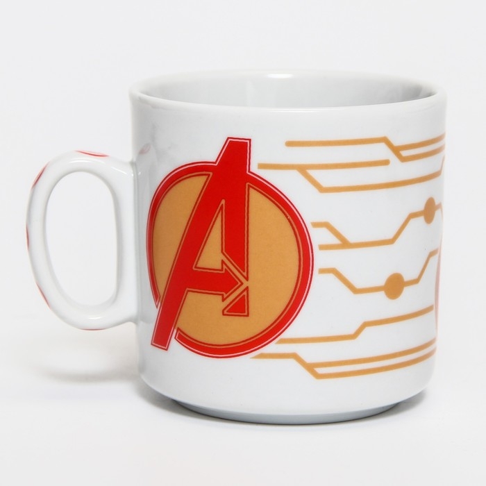 Набор посуды из керамики, 3 предмета: тарелка Ø 16,5 см, миска Ø 14 см, кружка 200 мл, Набор посуды из керамики, 3 предмета: тарелка Ø 16,5 см, миска Ø 14 см, кружка 200 мл, "Мстители", Марвел