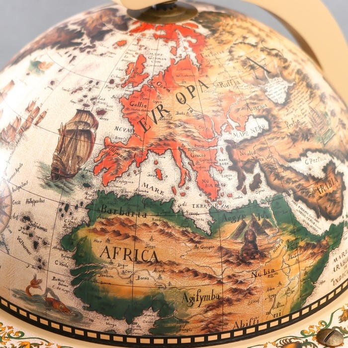 Глобус-бар декоративный, песочный цвет 43х33х33 см Глобус-бар декоративный, песочный цвет 43х33х33 см