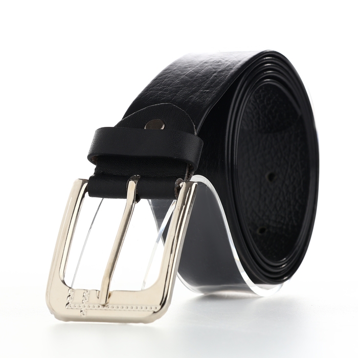 Ремень мужской, ширина 3,5 см, винт, пряжка металл, цвет чёрный Ремень мужской, ширина 3,5 см, винт, пряжка металл, цвет чёрный