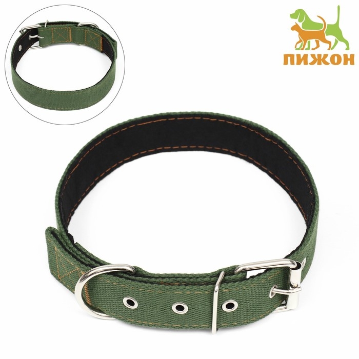 Ошейник брезентовый с подкладом, 72 х 3,5 см, хаки Ошейник брезентовый с подкладом, 72 х 3,5 см, хаки