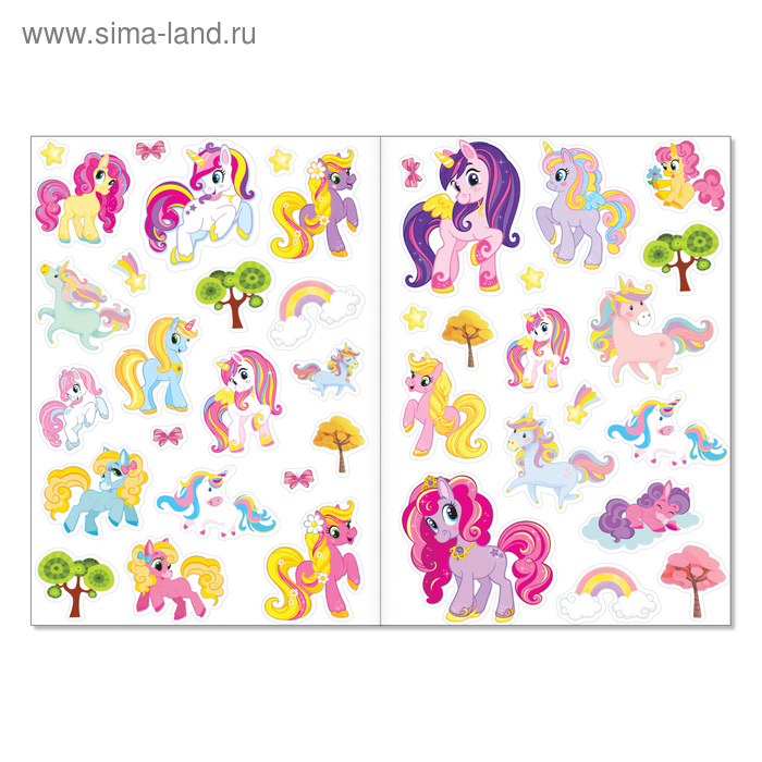 Наклейки многоразовые набор «Для девочек», 3 шт., формат А4 Наклейки многоразовые набор «Для девочек», 3 шт., формат А4