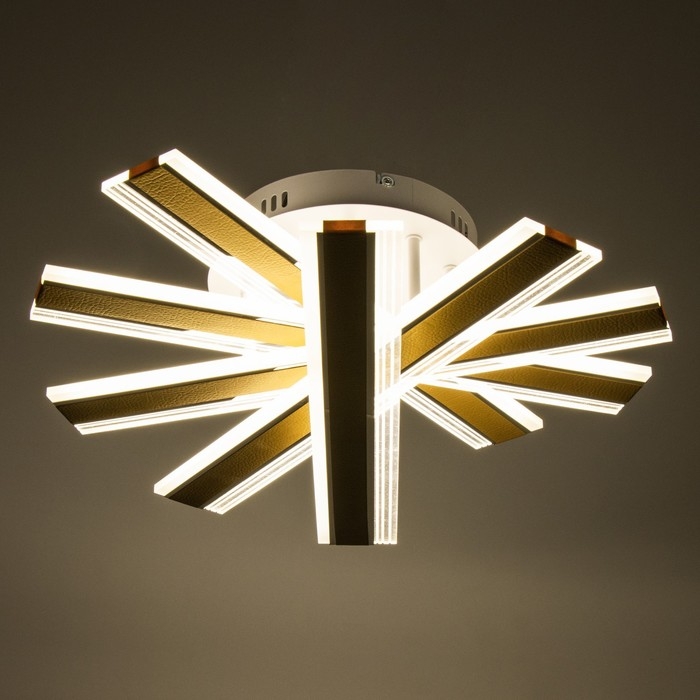 Люстра с ПДУ Люстра с ПДУ "Джема" LED 140Вт 3000-6000Вт RGB золото 50х50х12см BayerLux