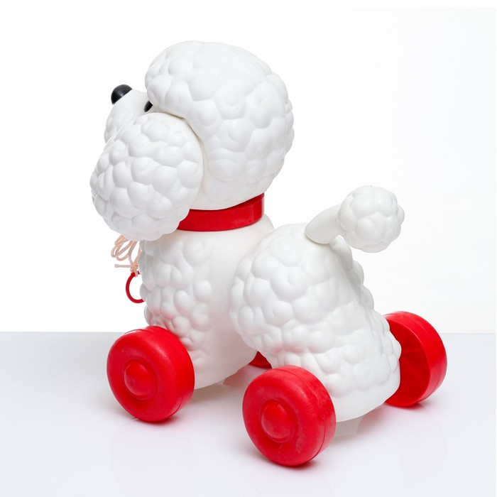 Развивающая игрушка - каталка детская  Развивающая игрушка - каталка детская "Пудель" на веревочке, 26 х 15 х 27 см