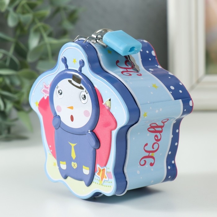 Копилка металл Копилка металл "Забавный пришелец" МИКС 5,5х9,5х10 см