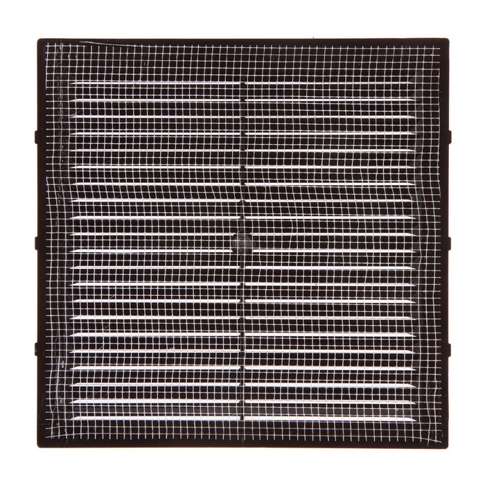 Решетка вентиляционная ZEIN Люкс Л194КР, 194 х 194 мм, с сеткой, неразъемная, коричневая Решетка вентиляционная ZEIN Люкс Л194КР, 194 х 194 мм, с сеткой, неразъемная, коричневая