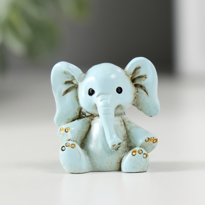 Сувенир полистоун Сувенир полистоун "Сидящий слонёнок" 2х3,2х3 см