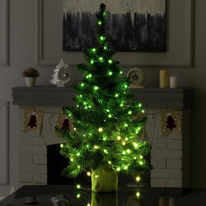 Умная гирлянда «Нить» 10 м роса, IP20, серебристая нить, 100 LED, управление с приложения, свечение RGB, USB Умная гирлянда «Нить» 10 м роса, IP20, серебристая нить, 100 LED, управление с приложения, свечение RGB, USB