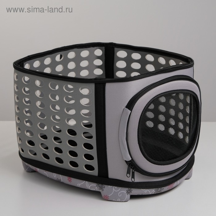 Складная сумка-переноска большая, материал EVA, 42,5 х 37,5 х 29,5 см, серая Складная сумка-переноска большая, материал EVA, 42,5 х 37,5 х 29,5 см, серая