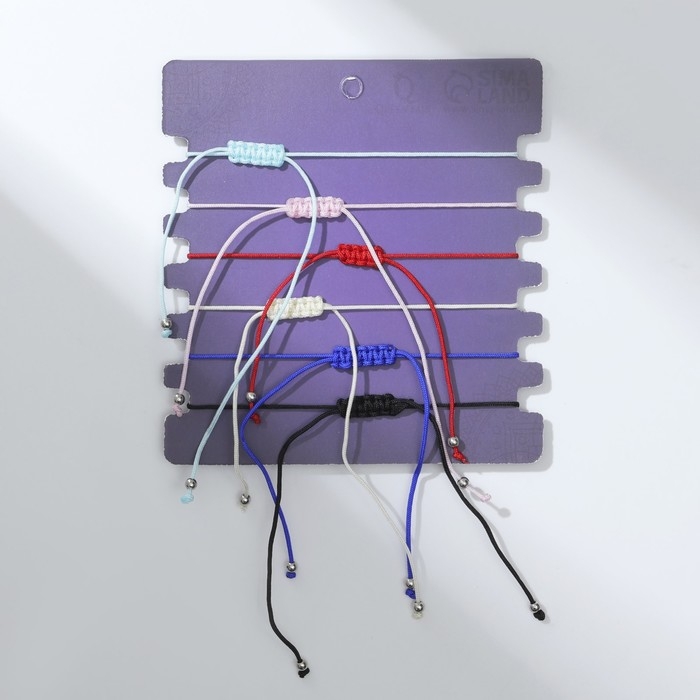 Браслет-оберег «Нить желаний» набор 6 шт., глазик, цветной