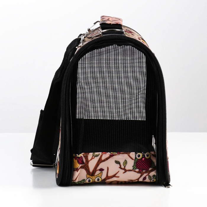 Сумка - переноска для животных  Сумка - переноска для животных "Совы", размер S, 37,5 х 17 х 22 см