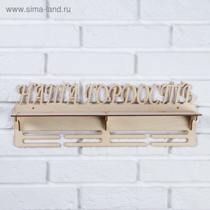 Медальница с полкой  Медальница с полкой "Наша Гордость", 45х16см