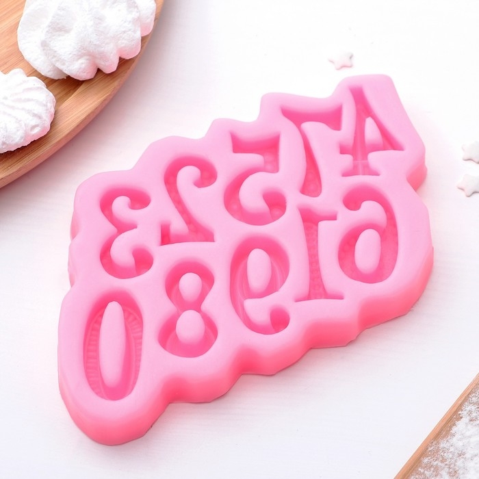 Молд «Цифры», силикон, 15×10 см, цвет МИКС Молд «Цифры», силикон, 15×10 см, цвет МИКС