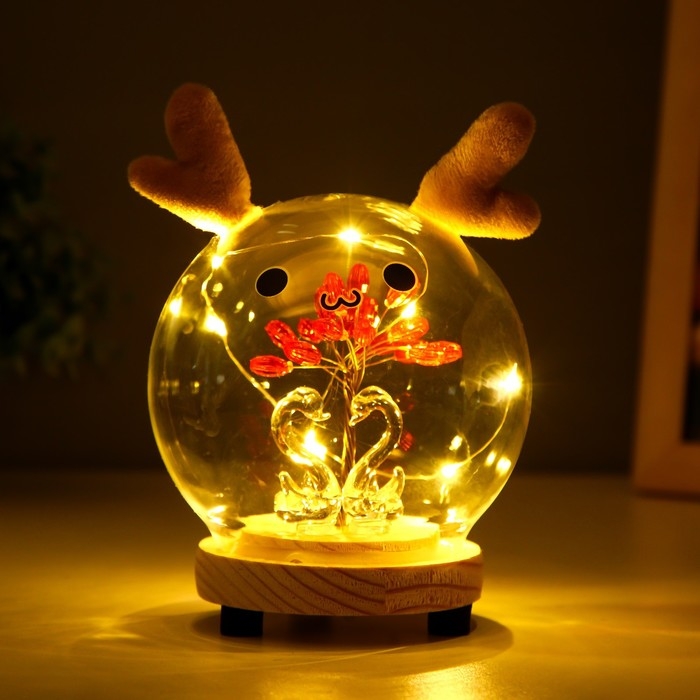 Ночник Ночник "Лосяш" LED от батареек 3хLR44 10,5х10,5х15 см RISALUX