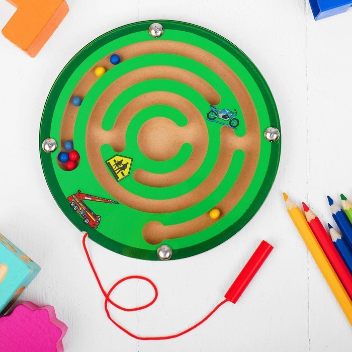 Лабиринт магнитный малый «Волчок» цвета МИКС Лабиринт магнитный малый «Волчок» цвета МИКС