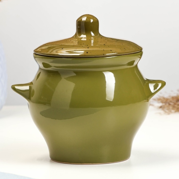 Горшок керамический для запекания №6, 0,65л / 12х12см, оазис Горшок керамический для запекания №6, 0,65л / 12х12см, оазис