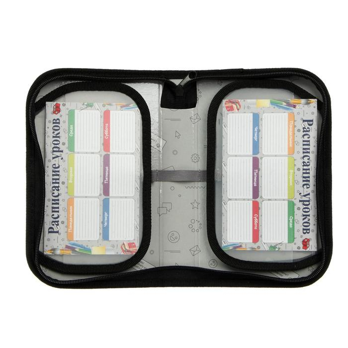 Пенал 1 секция, 130 х 210 х 40 мм, 2 откидные планки, тканевый, Calligrata TOP, Content Пенал 1 секция, 130 х 210 х 40 мм, 2 откидные планки, тканевый, Calligrata TOP, Content "Космос синий"