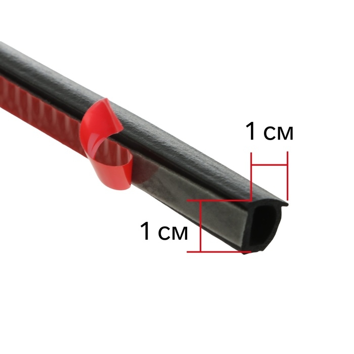 Уплотнитель двери в автомобиль, самоклеящийся, 1 м, черный, набор 2 шт Уплотнитель двери в автомобиль, самоклеящийся, 1 м, черный, набор 2 шт