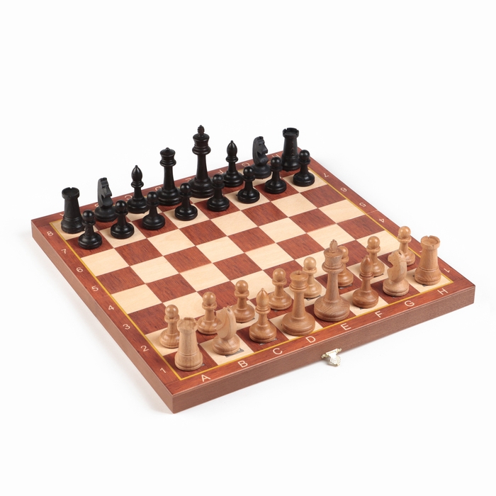 Шахматы деревянные, утяжеленные, 37 х 37 см, король h-9 см, пешка h-4.4 см Шахматы деревянные, утяжеленные, 37 х 37 см, король h-9 см, пешка h-4.4 см