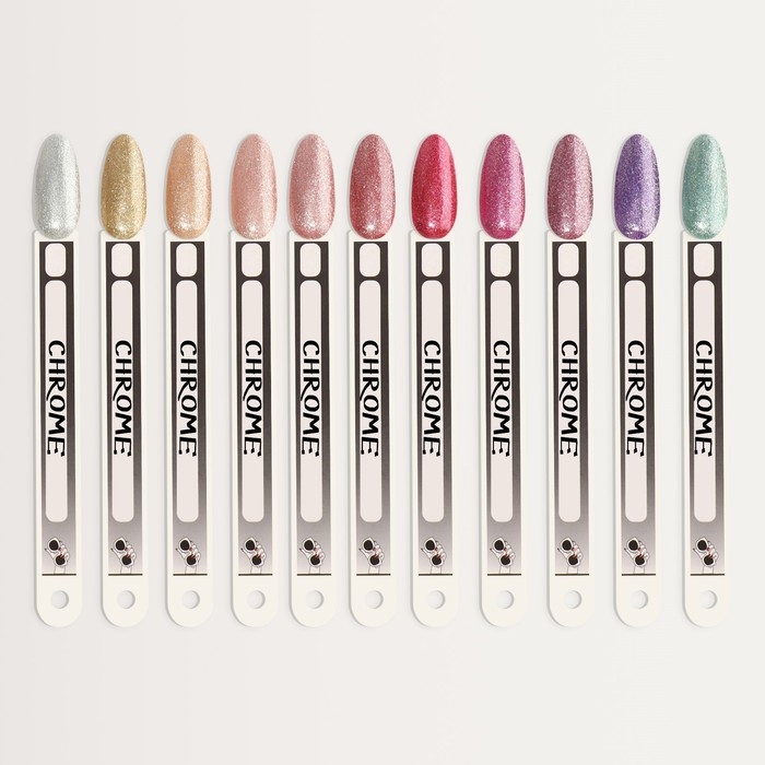 Гель лак для ногтей, «CHROME», шиммерный, 3-х фазный, 8мл, LED/UV, цвет сиреневый (003)