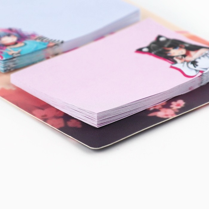 Стикеры с липким слоем «Аниме девочка», 3 шт, 30 л Стикеры с липким слоем «Аниме девочка», 3 шт, 30 л